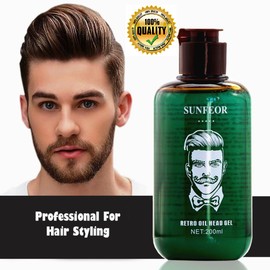 KALANXUAN Retro Oil Head Gel Hair Gel 200ml GEL POMADE MURAH MURAH Strong Hold Pomade (High Quality) Style Pomade Gel Liquid Pomade (200ml)
