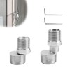 PARFCO S Connection Pack of 2 Shower Mixer Adapter, 360