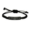 Funny Mother Black Rope Bracelet, Mother Hair Don't Care, for