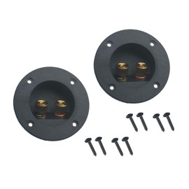 SYCZIOHU 2 Pcs Speaker Box Terminal with Copper Connectors 3 Inch Diameter Subwoofer Replacement Box Terminal Speaker Wire Connectors for DIY Speaker Repaid