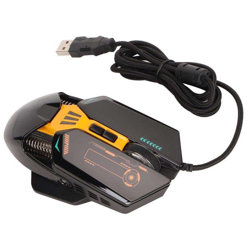 Wired Mouse Ergonomic RGB Backlit Adjustable DPI 7 Programmable Keys