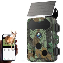 Pefemnio 32MP WiFi Wireless Trail Cameras with Night Vision Motion Activated Waterproof IP66, Solar Powered Deer Camera Built-in SIM Card, Hunting & Game Camera 0.2s Trigger Time (1 Pcs Style-G)