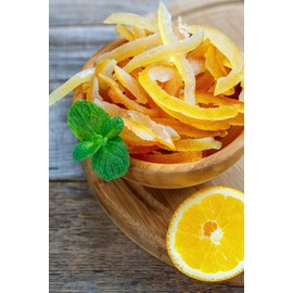 Amifruit Candied Lemon Peel Strips 2.2 lb. Ready To Eat Lemon Peel Strips Slowly Candied In Sugar Syrup, Gluten Free, GMO Free, Trans Fat Free, Vegan