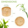 BambooMN 3 Inch Mini Bamboo Dim Sum Dumpling Steamer Basket