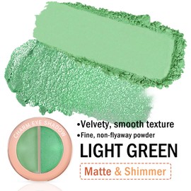 Boobeen Double Color Eyeshadow Palette, Matte & Shimmer Metal Eye Shadow Powder, Color Eye Shadow Blendable, Ultra Pigment Long Lasting Eye Makeup Palette