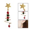 Miaija Christmas Tree Star Earrings Colorful Bead Xmas Cute Statement