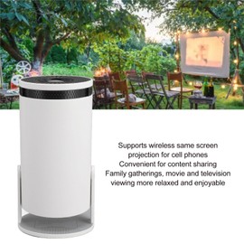Small Projector, 1080P 5G WiFi Plus 8G Phone Wireless Same Screen Portable Projector, Keystone Correction, 1080P Decoding, Home Outdoor (EU Plug)