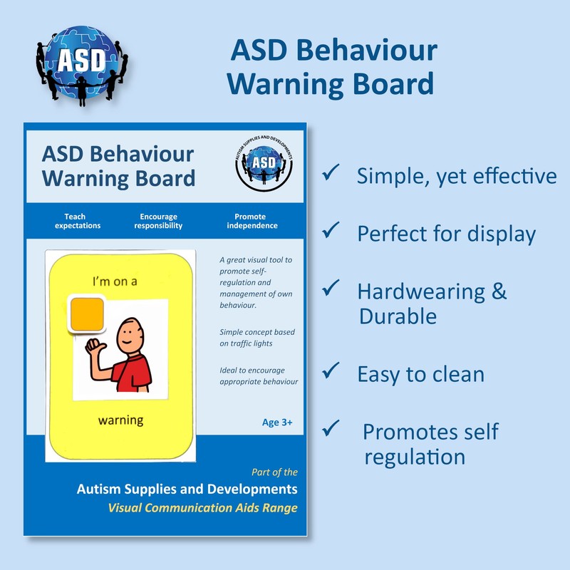 Visual Behaviour Warning Board – Traffic light Behaviour Symbol Card