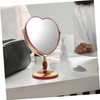 PACKOVE 1Pc Heart Shaped Makeup Mirror Chic Double Sided Desktop