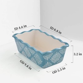 Wisenvoy Ceramic Loaf Pans for Baking Bread and Meatloaf