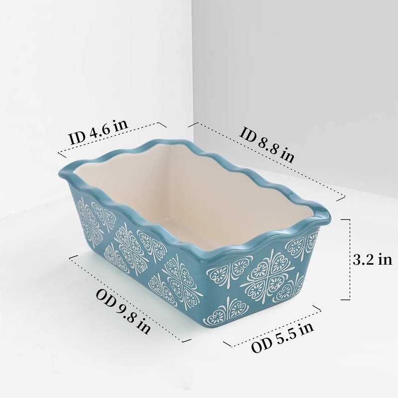 Wisenvoy Ceramic Loaf Pans for Baking Bread and Meatloaf