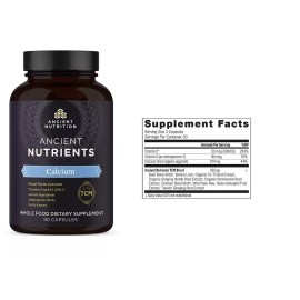 Dr Axe Food Form Calcium 90 Count, Supports Bone Health And Immunity Support