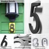 6 inch Modern 3D House Numbers, BetterJonny Balck Acrylic Anti-Rust