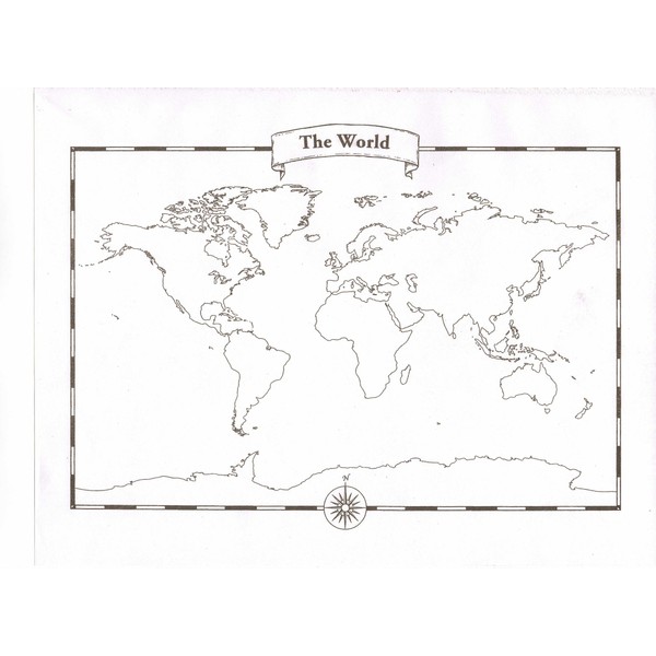 Blank World Map Pad