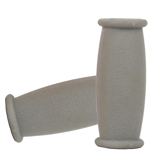 Ahier - Empuñadura para muletas de goma suave, mango de repuesto para uso médico, 1 par, color gris