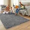 Ophanie Living Room Rugs 5x8 Grey, Fluffy Shag Fuzzy Plush