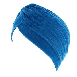Topkids Accessories Velvet Hair Turban Head Wrap, Sleep Cap, Hair Scarf, Hair Towel, Chemo Headwear for Women UK, Head Scarf, Head Towel, Silk Hair Wrap for Sleeping (Turquoise)