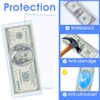 80 Pack Clear PVC Money Holders, 6.9x2.95 Inch Top-Load Currency