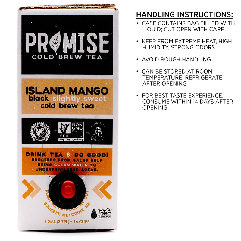 Promise Beverages Slightly Sweet Island Mango Cold Brew Tea On