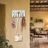 DELORIGIN Wildflowers Vases Key Holder Wall Mounted Display Wooden Key