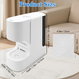 Hot Towel Warmer Machine, 5-Second Instant Heating to 55°C (131°F), Smart Voice Alert Automatic Dispenser with 20 Compressed Towels, Compact Spa Quality for Home Bathroom/Salon/Facial Skincare Use