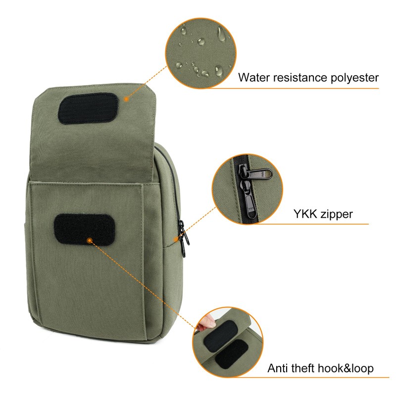 TULLIO Small Camera Bag Crossbody Nylon Sling Bag Purse Waterproof