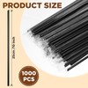 1000 Disposable Black Plastic Drinking Straws, 10 inches Long, Individually