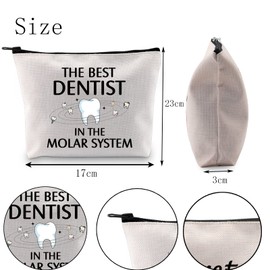 Dentistry Gift Dental Student Gift The Best Dentist in The Molar System Cosmetic Bag (The Best Dentist UK)