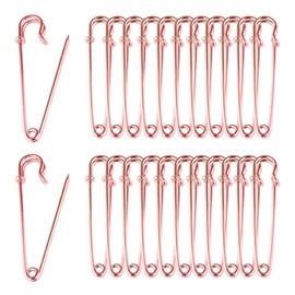 24PCS 70mm Rose Gold Safety Pin - Brooch Bulk Heavry Duty Metal Small Pins for Home Sewing Crafts Bag Decorations Accessories