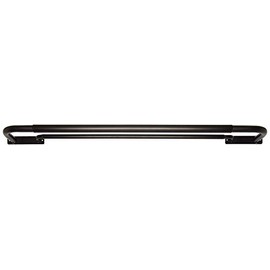 Meriville Double Wrap Around Blackout Curtain Rod Set - 1-inch Diameter Front Rod and 5/8-inch Diameter Back Rod, 48-84 Inch Adjustable, Black Finish