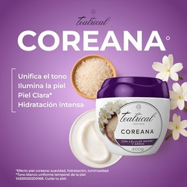 TEATRICAL Piel Coreana Crema Facial con Células Madre y Arroz, Hidratación Profunda, Efecto Iluminador, 400g
