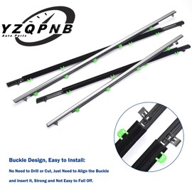 Weatherstrip Window Molding Trim Seal Belt Chrome Compatible with Honda CRV CR-V 2007 2008 2009 2010 2011 Front Rear Left Driver & Right Passenger Side Door Outside Belt