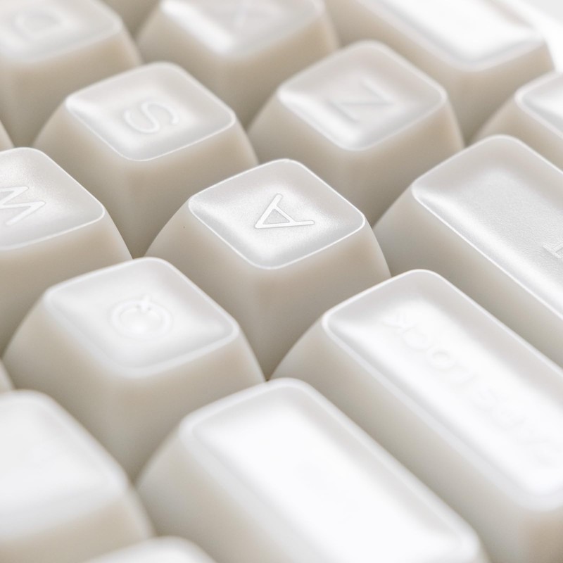 ULTRAEQUIP White Jade Keycaps, 160 Keys Double Shot PBT Keycaps