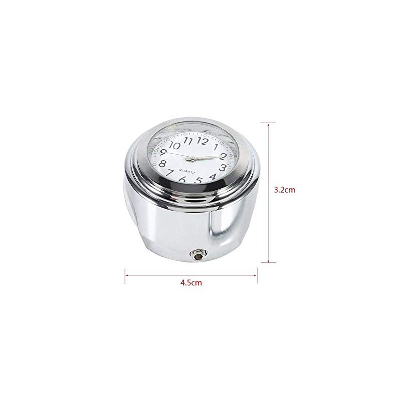 Karun Motorcycle Handlebar Mount Watches, 7/8 1" Waterproof Handlebar Dial
