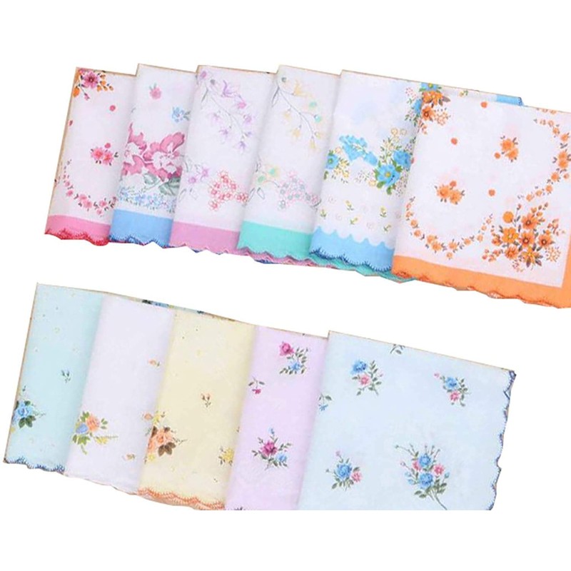 forlisea Womens Bello algodón floral pañuelo Wendding Partido tela pañuelo,