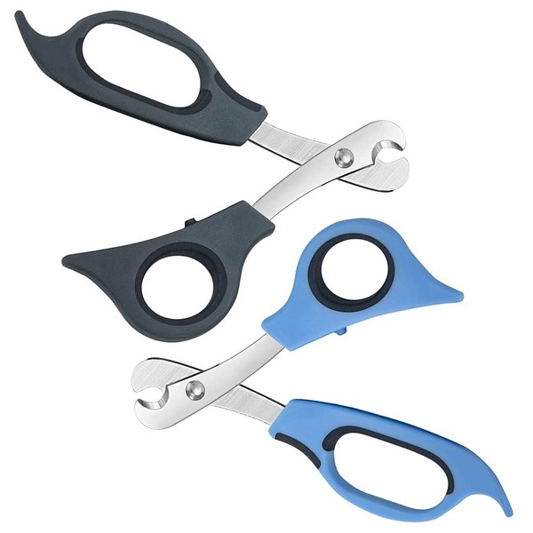 LATRAT Pack of 2 Pill Divider Scissors Pill Scissors Cutter with Stainless Steel Blade and Ergonomic Handle for Precise Dosage of Small Large Pill Tablet