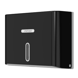 interhasa! Paper Holder Wall Mounted Paper Towel Holder Holds 200 Sheets Manual Hand Paper Towel Dispenser with Key Lock for Bathroom Kitchen 10.7 x 3.8 x 8.1 inches (273 x 96 x 205 mm), 1.2 lbs (0.58
