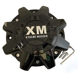 395L212 XM Xtreme Mudder Gloss Black Wheel Center Cap C-5240-1-SC (1)