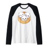 Cute Dumpling Cat Kawaii Dim Sum Cats Raglan Baseball Tee