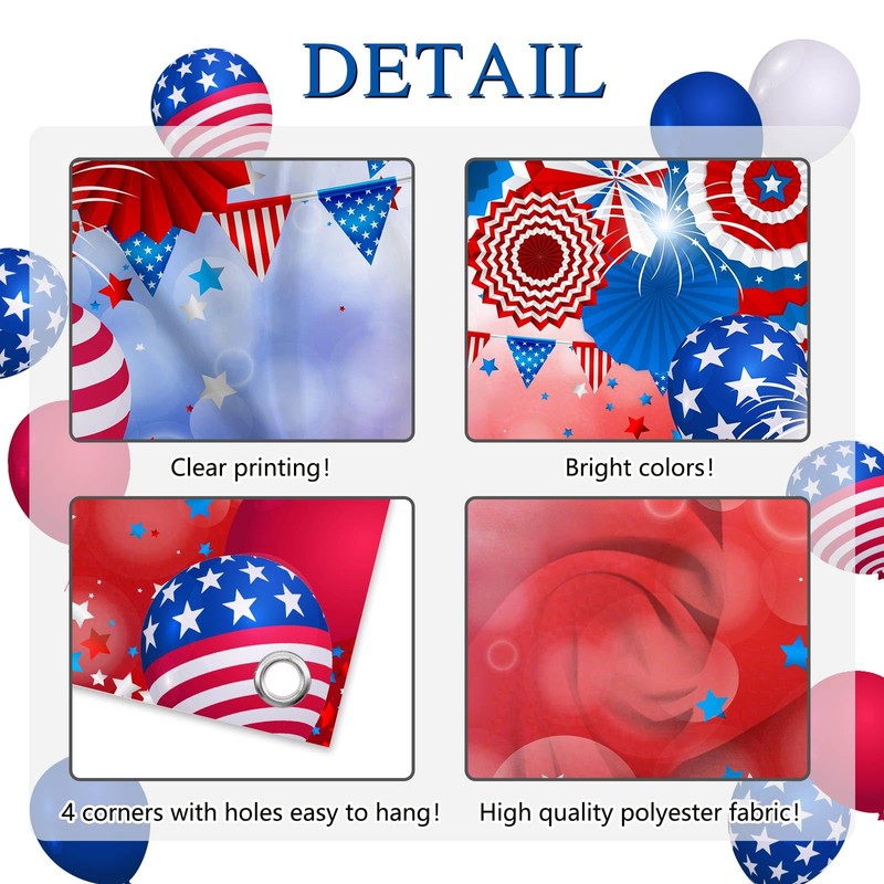 Mocsicka Independence Day Background July 4th Patriotic Photography Backdrop 4th