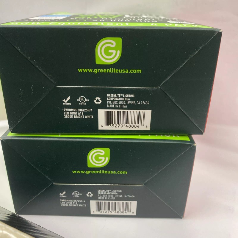 Greenlite Energy Star 2X 4Pack Greenlite 9W LED 60W non-Dimmable