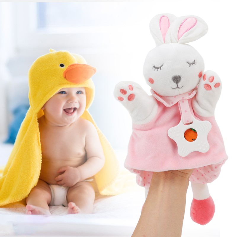 Baby Security Blanket Cute Bunny Baby Teething Stuffed Dolls Soft