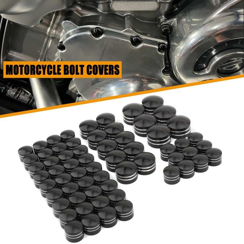 62PCS Motorcycle Bolt Covers Engine Head Bolts Toppers Cap for
