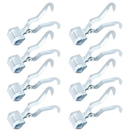 eMagTech Multifunctional Iron Camping Clamp Hooks for Tent Pole Diameter 0.63" to 1" Silver 8 Pack