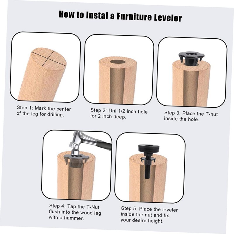 Operitacx 4pcs Adjustable Furniture Leveler Legs Heavy Duty Floor Protectors