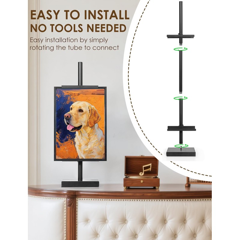 Baemin Weighted Base Tabletop Easel (Metal Easels for Display) (29"
