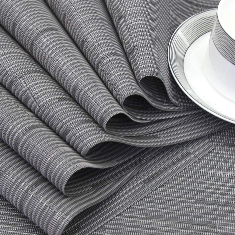 GoTCele Wedge Placemats for Round Dining Table Woven Vinyl Easy