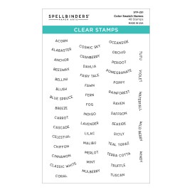 Spellbinders Clear Stamp Set - Color Swatch Names, STP-251