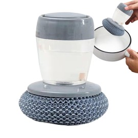 Spülbürste mit integriertem Seifenspender, Reiniger mit integriertem Seifenspender | Reinigungsbürste Typ Presspresse für Töpfe, Herdplatten und Oberflächen