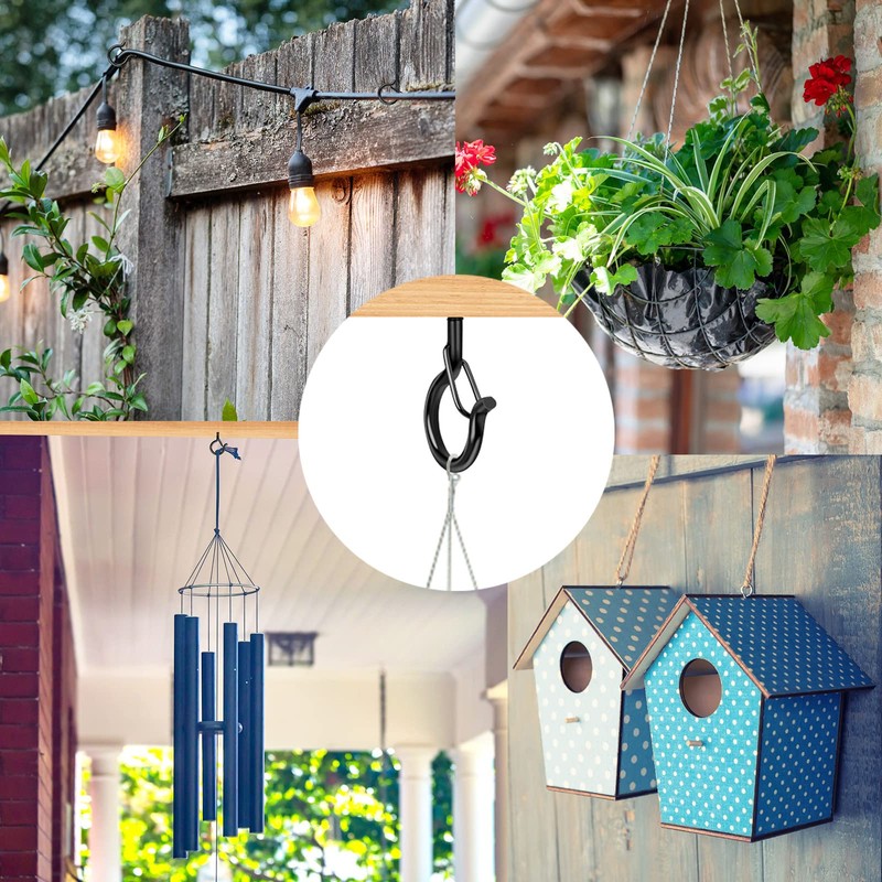 Q Hangers 100 Pack Screw-in Hooks for Outdoor String Lights,